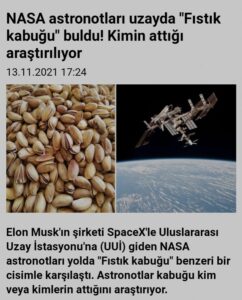 Uzayda bulunan Şanlıurfa Fıstığını Fatma Şahin sahiplendi