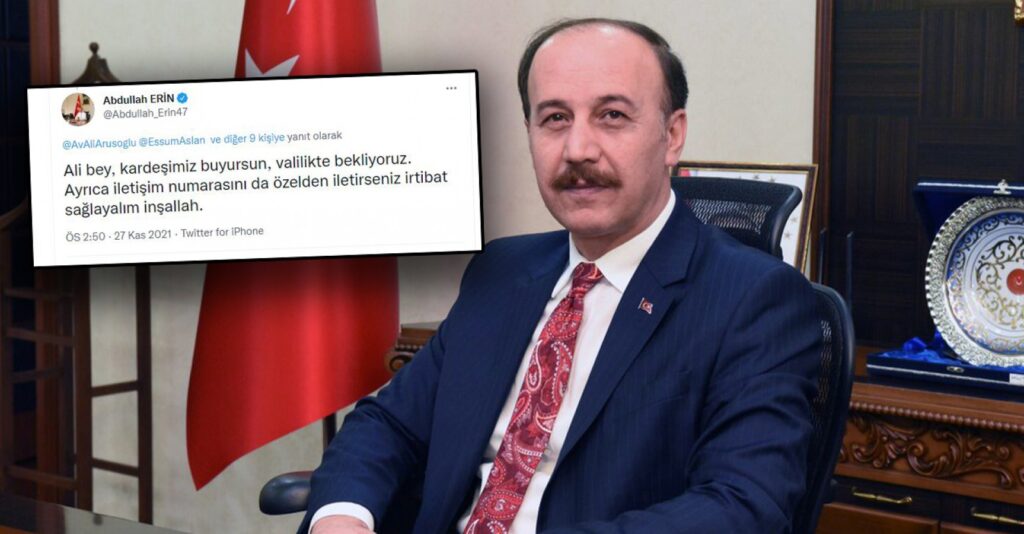 Şanlıurfa Valisi Erinden cevap gecikmedi