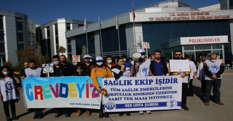 Urfa’da Sağlık Çalışanları Tepkili