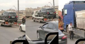 Urfa’da Otomobil ile tır çarpıştı, trafik durdu