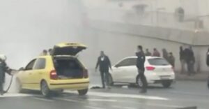 Şanlıurfa’da otomobil bir anda alev aldı!