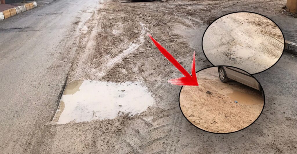 Sokaktaki yol delik deşik, asfaltta çökmeler var!