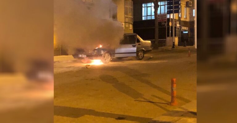 Şanlıurfa’da araç alev aldı!