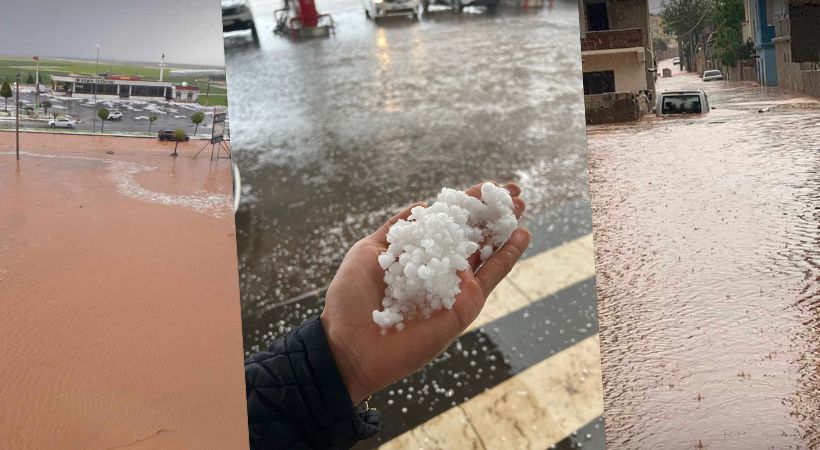 Urfalılar yağmur beklerken doluya tutuldu! Ekinler zarar gördü
