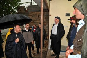 Vali Erin sel bölgesi Hilvan’a gitti