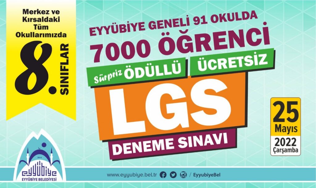 Eyyübiye’den 7 bin öğrenciye ödüllü LGS denemesi