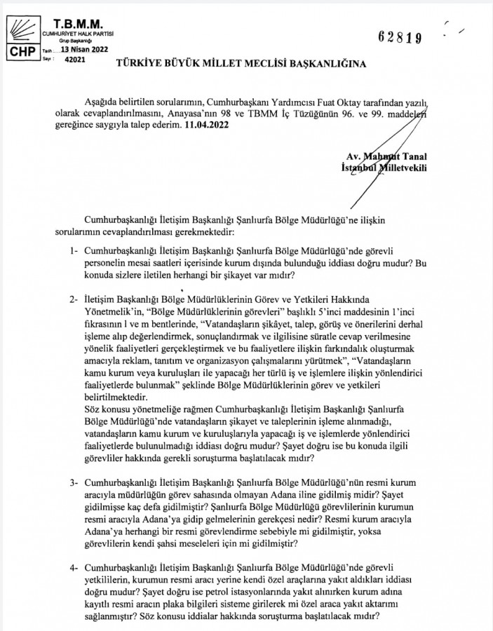 Şanlıurfa’da müdür görevden alındı! Vekil önergeyi hatırlattı