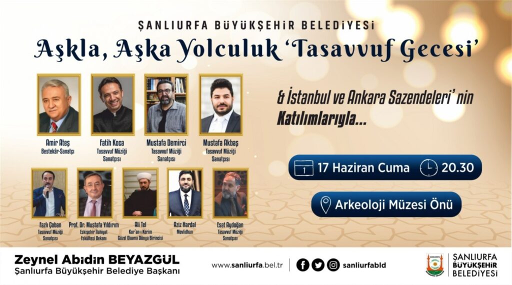 Şanlıurfa Büyükşehir Belediyesinden tasavvuf gecesi