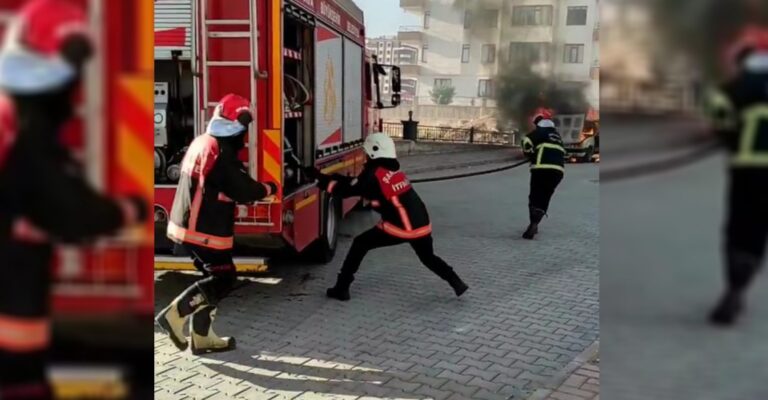 Karaköprü’de araç alev alev yandı!