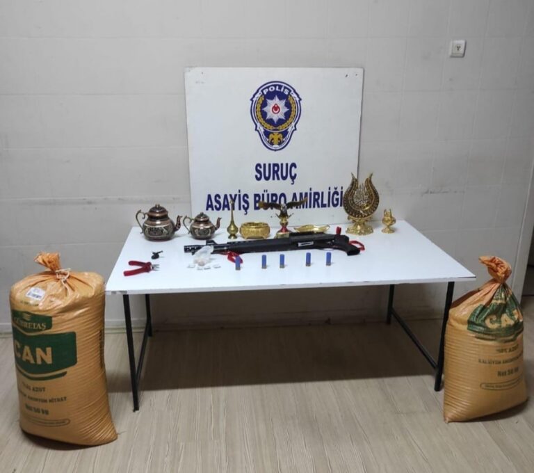 Suruç’ta buğday hırsızlarına polis baskını!
