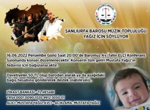 SMA hastası Yağız bebek için konser