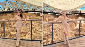 Manken Duygu Çakmak, Şanlıurfa Göbeklitepe’de çekimlere katıldı