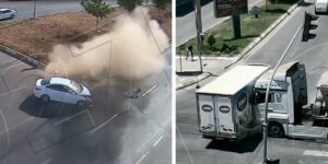 Şanlıurfa’da yaşanan kaza görüntüleri