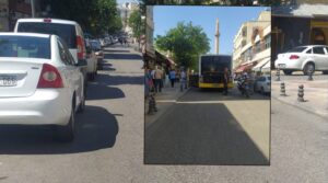 Şanlıurfa’da kentin en işlek ve tek şeritli yolda otobüs arızası trafiği felç etti!