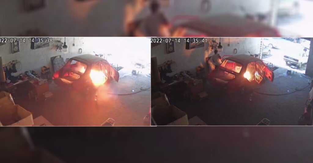 Siverek’te tamir sırasında arabada patlama!