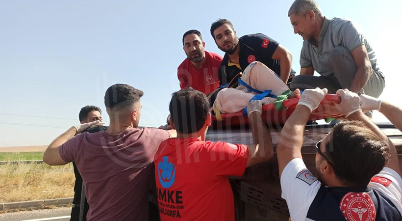 Urfa’da tekeri patlayan otomobil takla attı! 4 yaralı