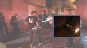 Haliliye’de duvara çarpan otomobil alev alarak yandı