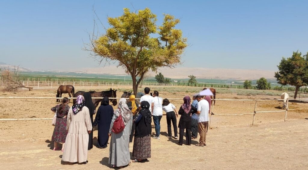 Şanlıurfa’da hastalar at çiftliğinde stres attı