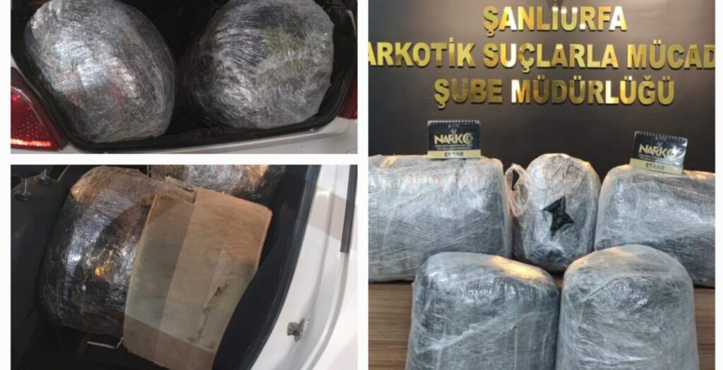 Urfa’da durdurulan iki araçtan esrar çıktı!