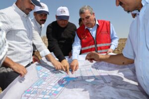 Şanlıurfa’da toplu konut yapılacak bölgede yol çalışmaları başladı
