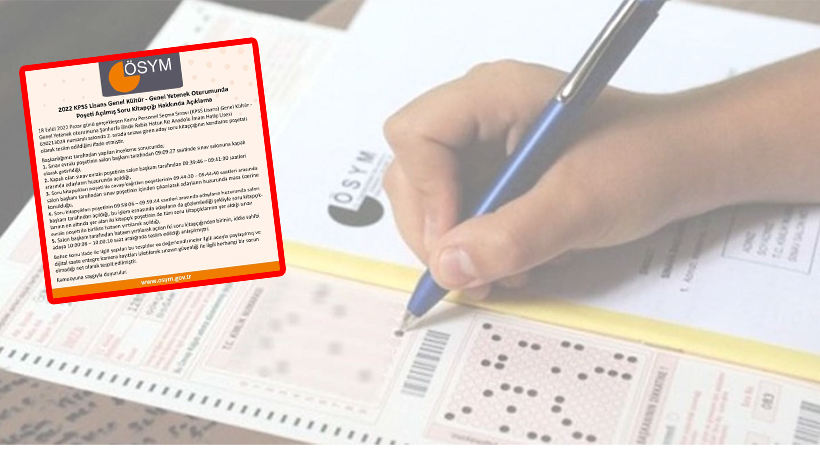 ÖSYM’den Şanlıurfa’da sınava giren aday hakkında açıklama!