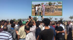 Şanlıurfa Harran’da pamuk üreticileri taban fiyatı az bularak eylem yaptı