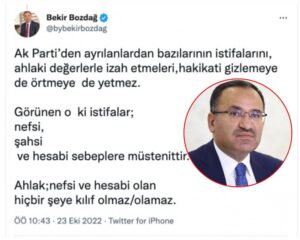 Adalet Bakanı Bekir Bozdağ Fakıbaba ile ilgili paylaşımını apar topar sildi