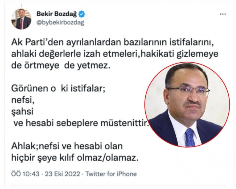 Adalet Bakanı Bekir Bozdağ Fakıbaba ile ilgili paylaşımını apar topar sildi