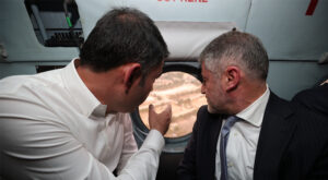 Bakanlar Urfa’da kentsel dönüşüm alanını havadan inceledi