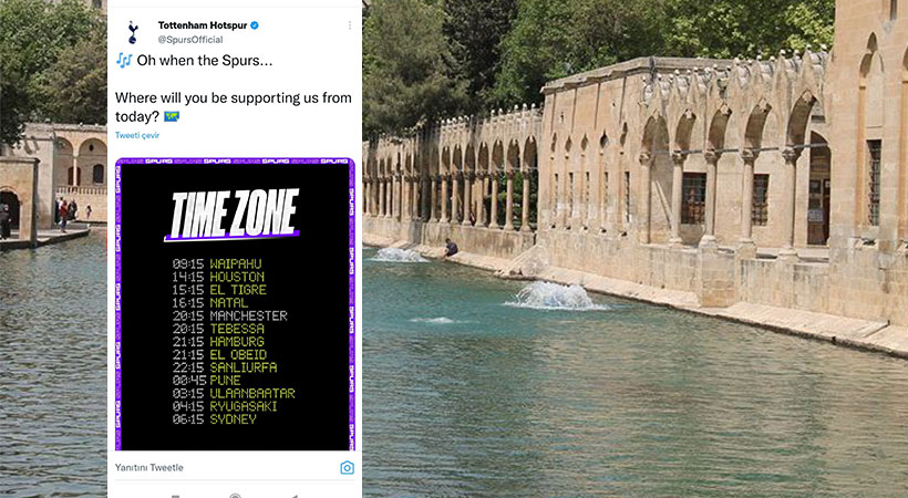 Tottenham’dan paylaşımında Şanlıurfa detayı