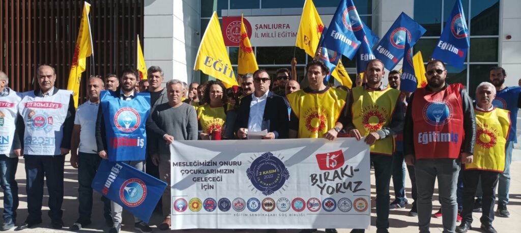 Şanlıurfa’daki eğitim sendikaları: 19 Kasım’daki kariyer sınavı iptal edilsin
