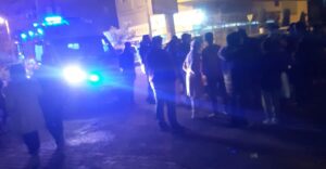 Karaköprü’de bir araç ile motorlu kuryenin çarpışması.