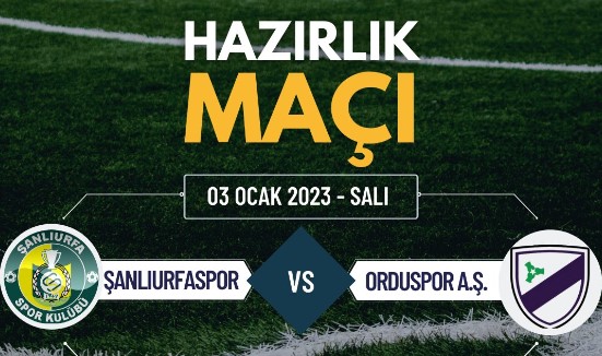 Şanlıurfaspor’dan hazırlık maçında galibiyet!