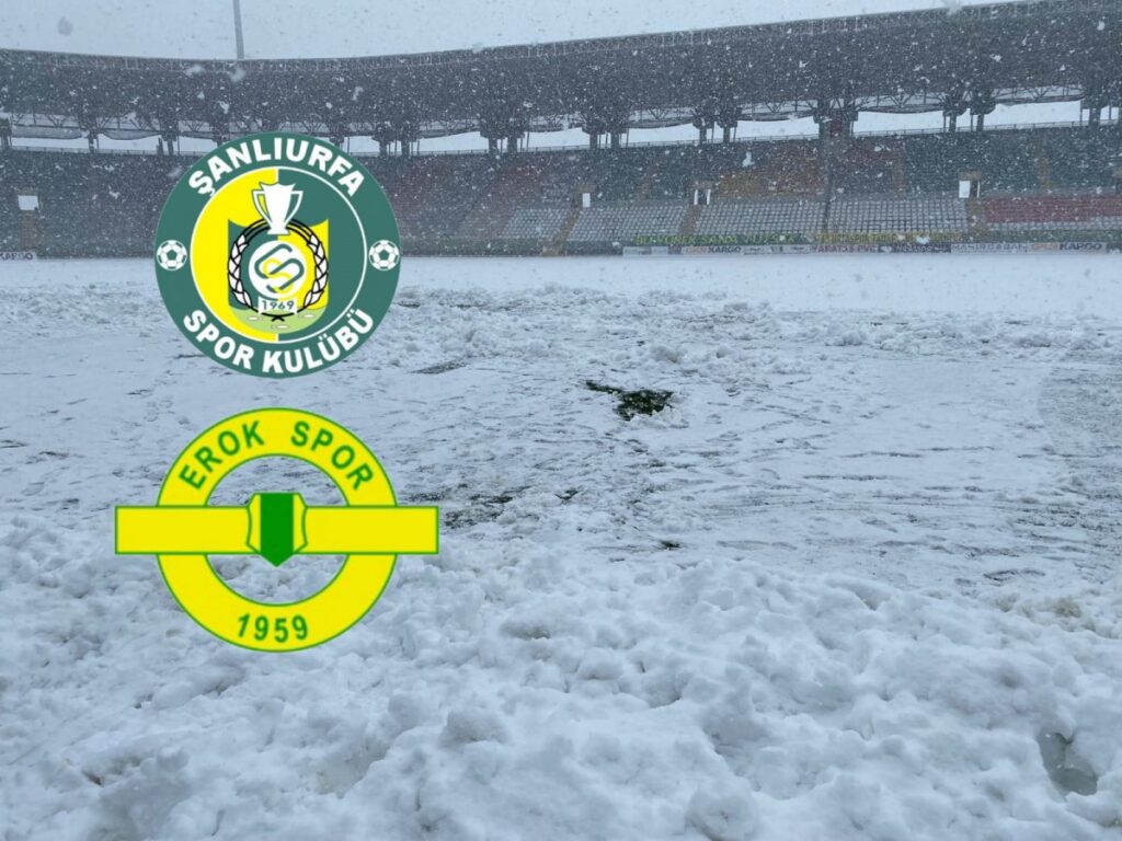 Kötü hava şartları sebebiyle ertelenen Şanlıurfaspor – Esenler Erokspor maçının tarihi belli oldu