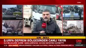 DHA muhabiri 7,6’lık depreme canlı yayında yakalandı