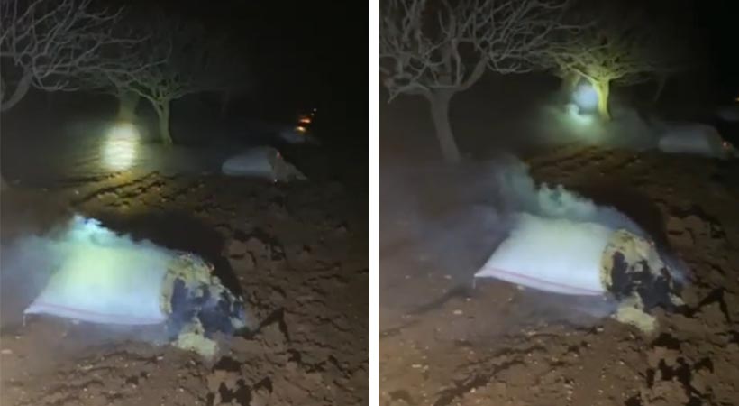 Şanlıurfa’da çiftçiden zirai dona karşı ilginç koruma