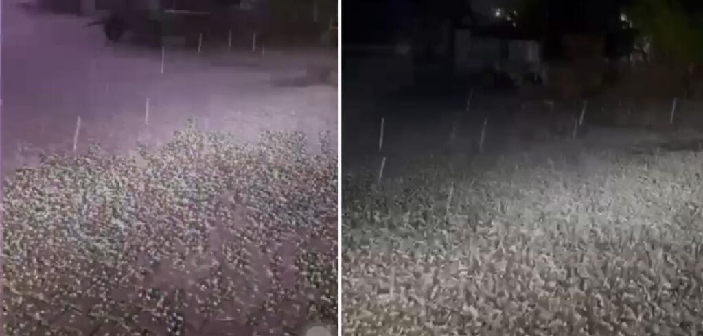 Uyarı yapılmıştı! Şanlıurfa kırsalında dolu yağıyor