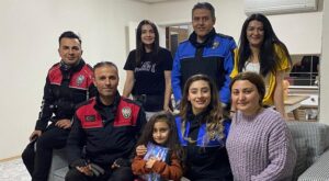 Şanlıurfa’da ekiplerden şehit polis Cemal Bozkurt’un kızına doğum günü sürprizi