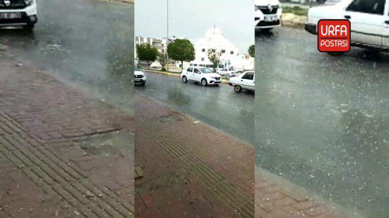 Eyyübiye’de gök gürültülü sağanak yağış ve dolu etkili oldu