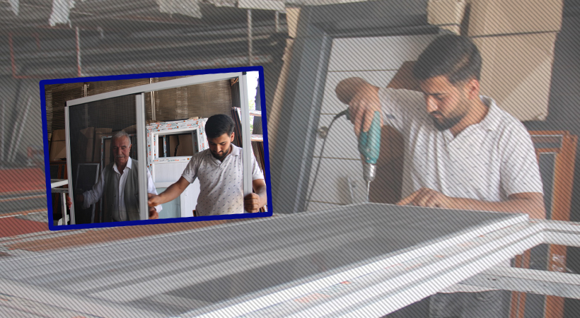 Şanlıurfa’da Sıcaklık onlara yaradı, vatandaş çareyi sineklik taktırmakta buldu