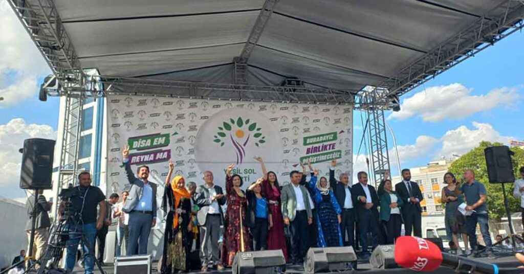 Ömer Öcalan Urfa’da Yeşil Sol Parti’nin mitingine katıldı