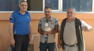 Şanlıurfa’da Doğada bitkin halde bulunan peçeli baykuş tedavi altına alındı