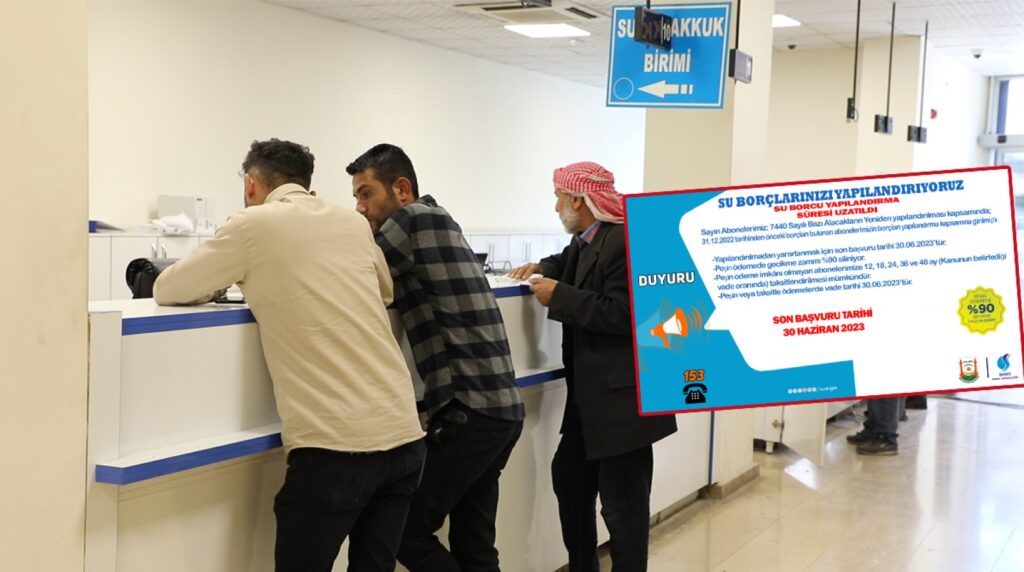 Şanlıurfa’da Su borcu olanlar dikkat! Süre uzadı
