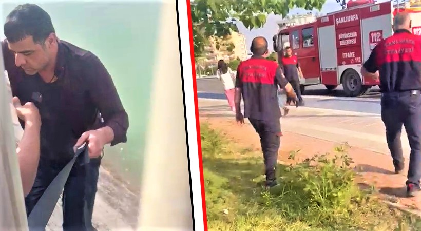 Şanlıurfa’da Sulama kanalına düşen şahıs son anda kurtarıldı