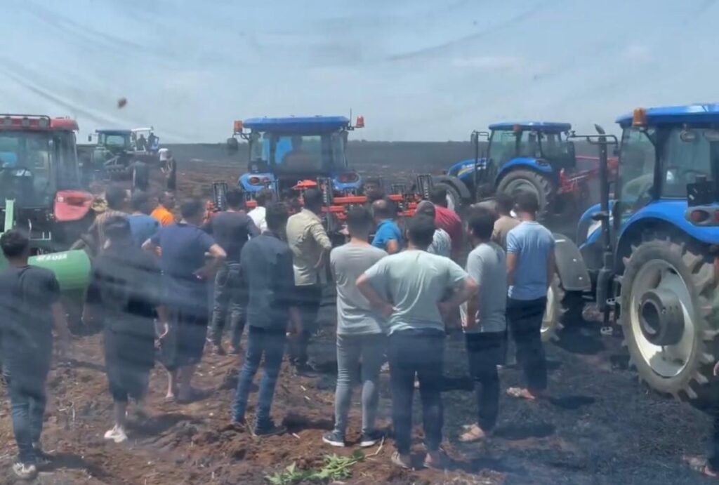 Şanlıurfa’da buğday ekili alanda yangın!