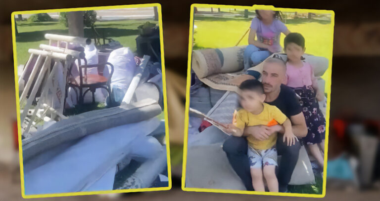 Şanlıurfa’da ev sahibi tarafından evden çıkarılan aile sokakta kalıyor