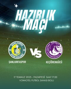 Şanlıurfalı futbolseverlere müjde sarı yeşilli ekip ilk maçına çıkıyor