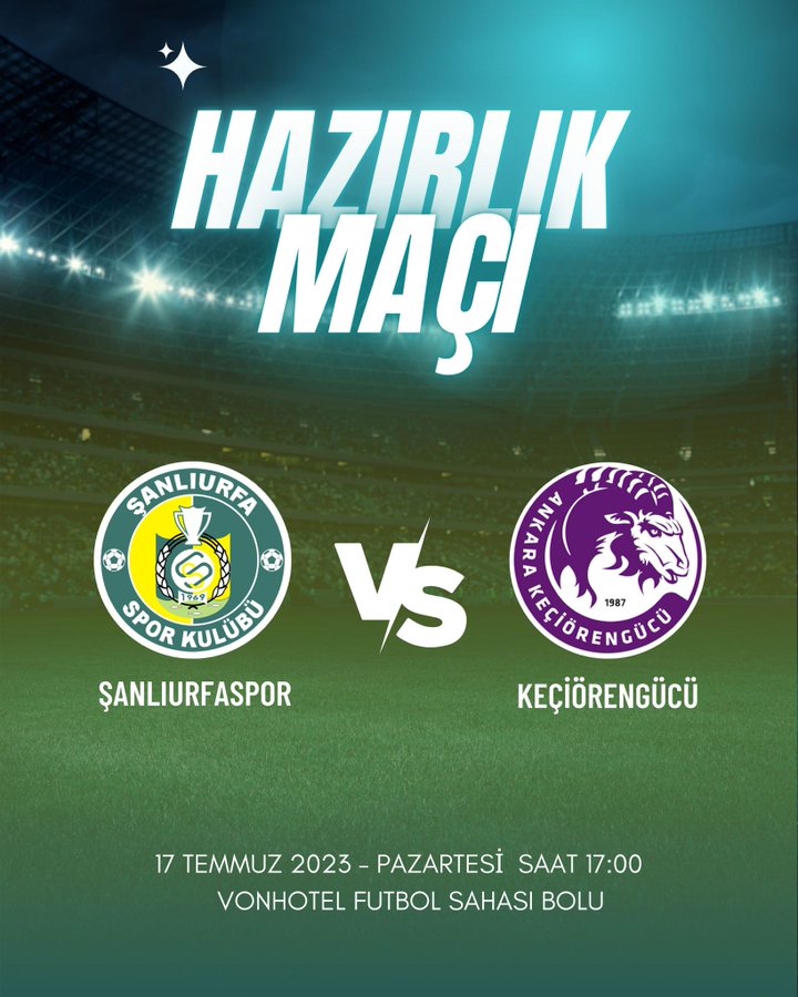 Şanlıurfalı futbolseverlere müjde sarı yeşilli ekip ilk maçına çıkıyor