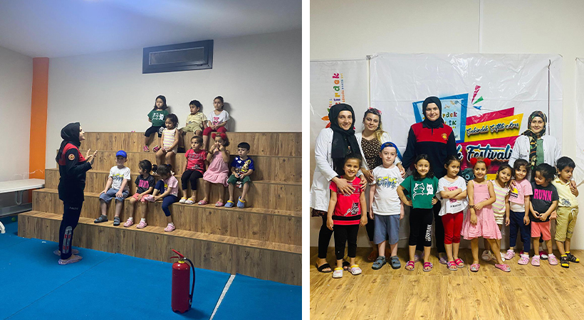 Şanlıurfalı miniklere itfaiyeden yangın eğitimi!
