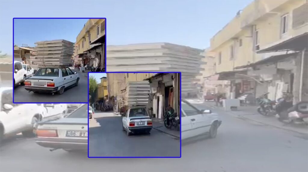 Şanlıurfa’da dev pencere malzemelerini Broadway üzerinde taşıdı
